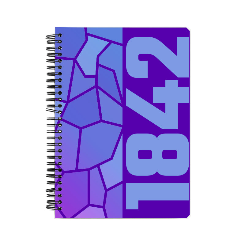 1842 Year Notebook (Purple, A5 Size, 100 Pages, Ruled)