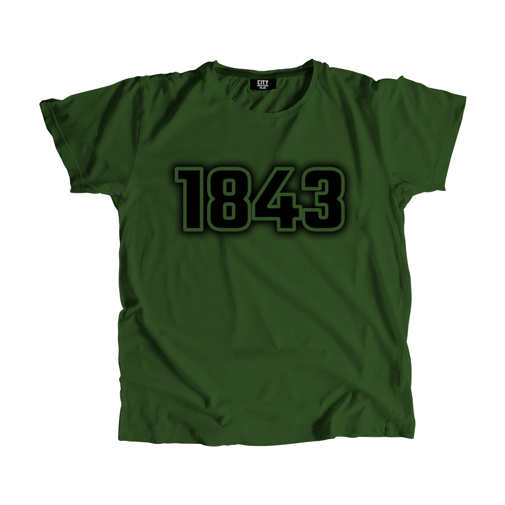 1843 Year Men Unisex T-Shirt (Olive Green)
