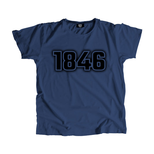 1846 Vintage Heritage Year Men Unisex T-Shirt (Navy Blue)