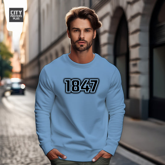 1847 Year Men Unisex Sweatshirt (Baby Blue)