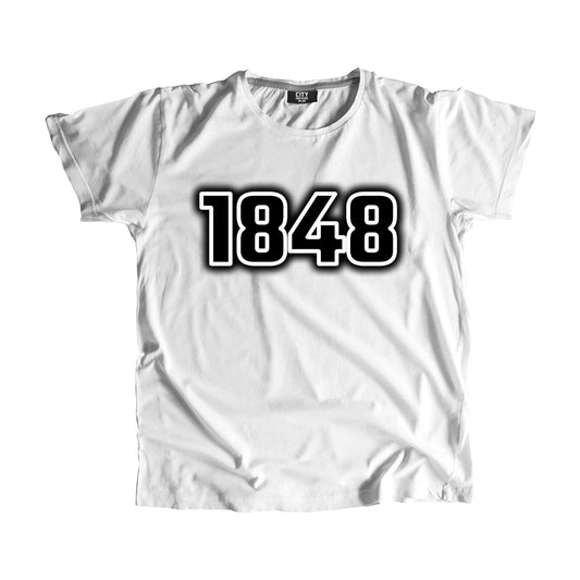 1848 Vintage Heritage Year Men Unisex T-Shirt (White)