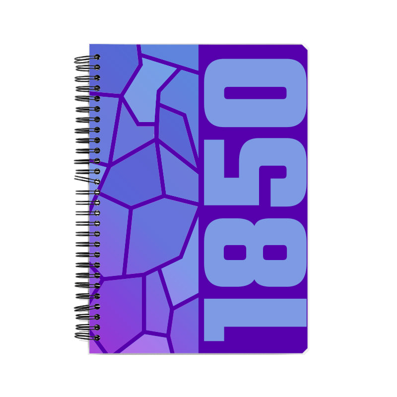 1850 Year Notebook (Purple, A5 Size, 100 Pages, Ruled)