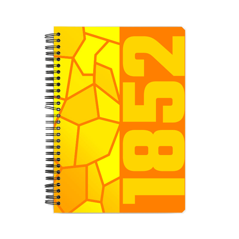 1852 Year Notebook (Orange, A5 Size, 100 Pages, Ruled)