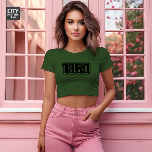 1853 Women Crop Top | Vintage Birth Year Shirt | City Posters Plus