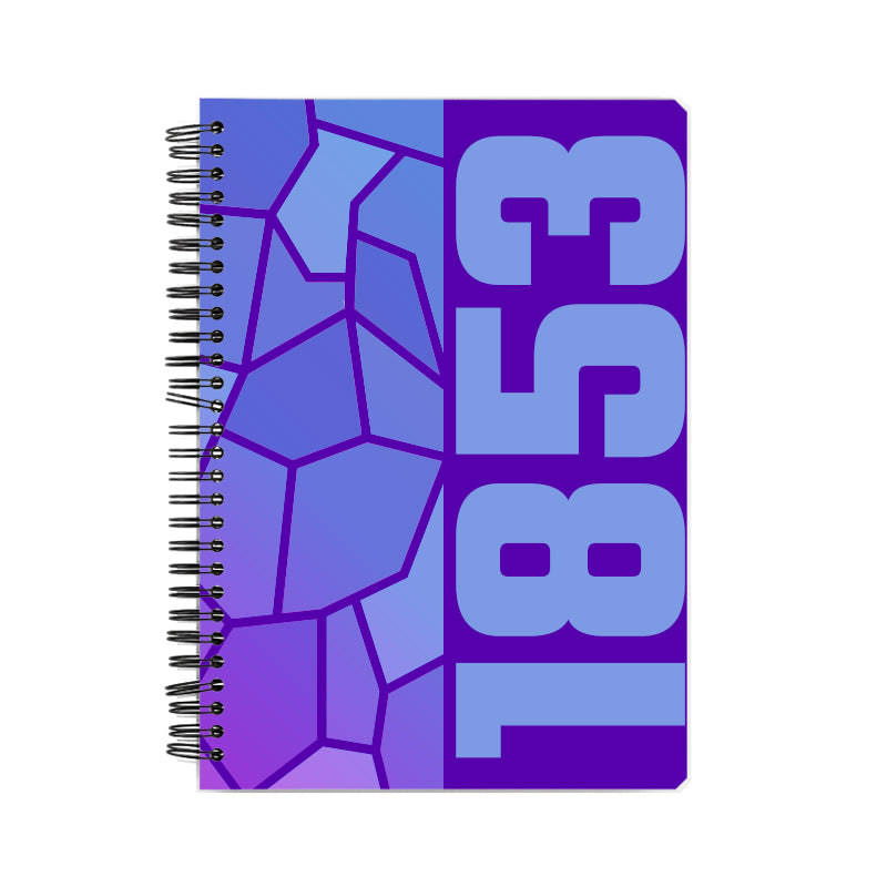 1853 Year Notebook (Purple, A5 Size, 100 Pages, Ruled)