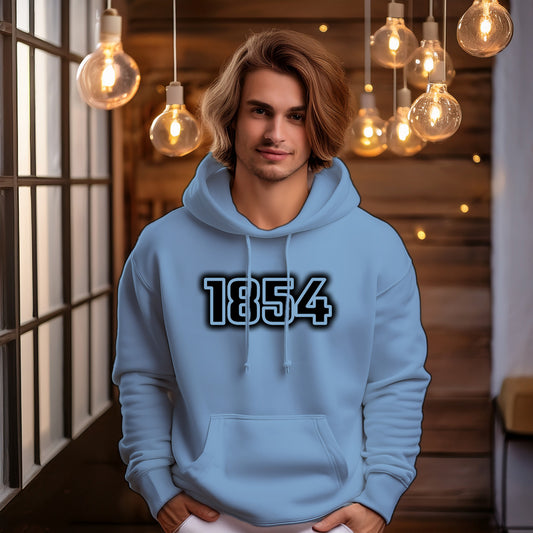 1854 Year Men Unisex Hoodie (Baby Blue)