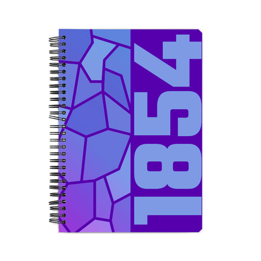 1854 Year Notebook (Purple, A5 Size, 100 Pages, Ruled)