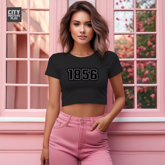 1856 Women Crop Top | Vintage Birth Year Shirt | City Posters Plus