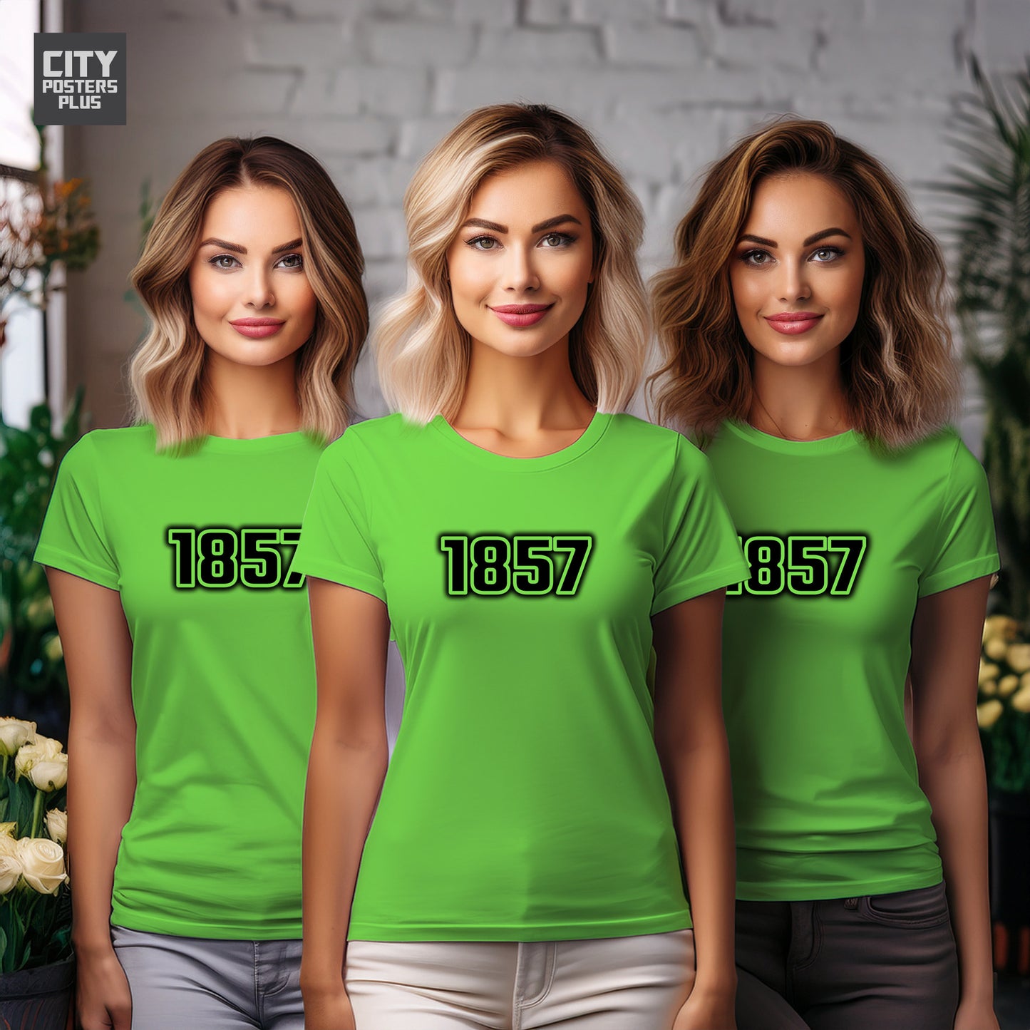 1857 Year Women T-Shirt (Liril Green)