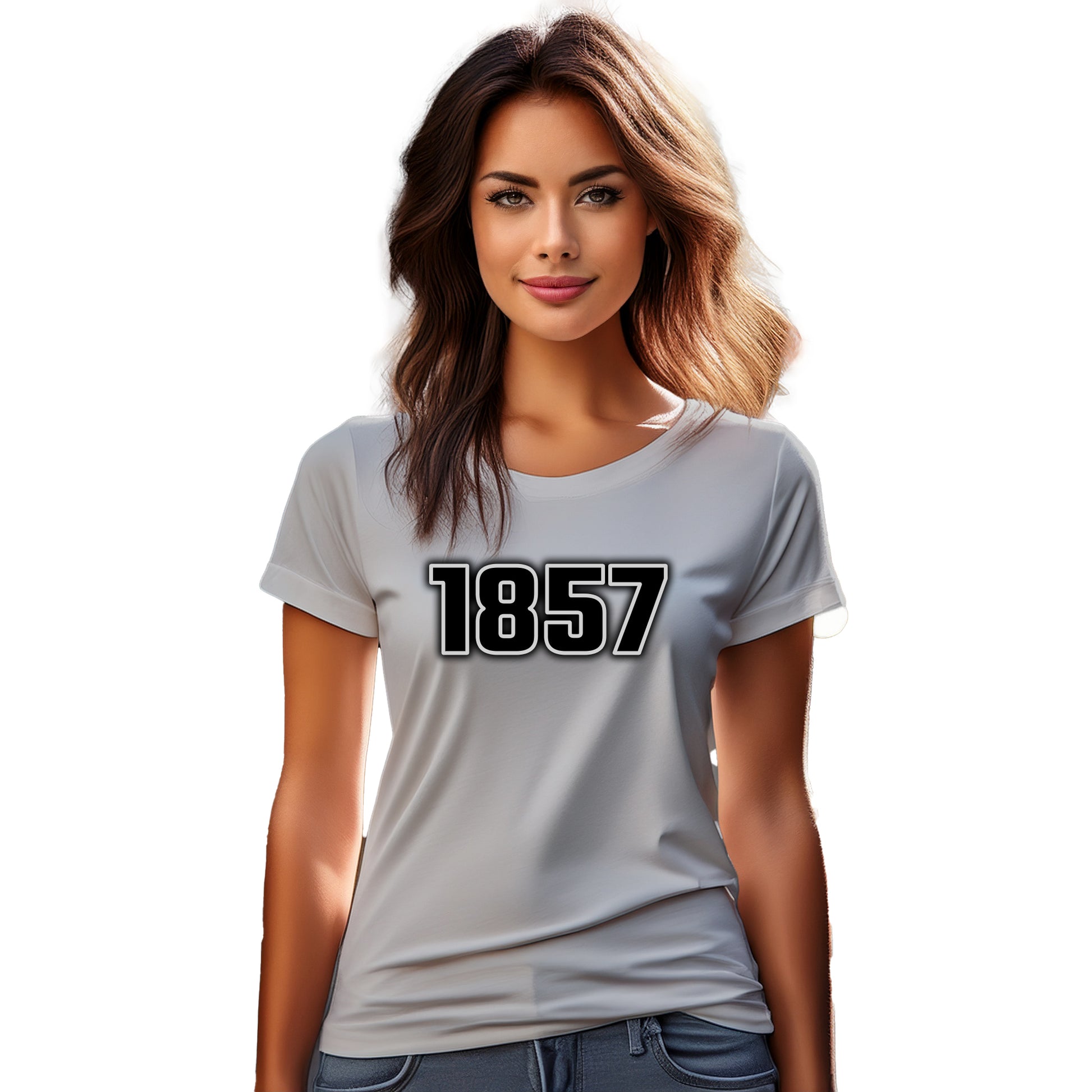 1857 Year Women T-Shirt (Melange Grey)