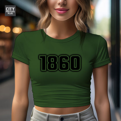 1860 Vintage Birth Year Women Crop Top | City Posters Plus