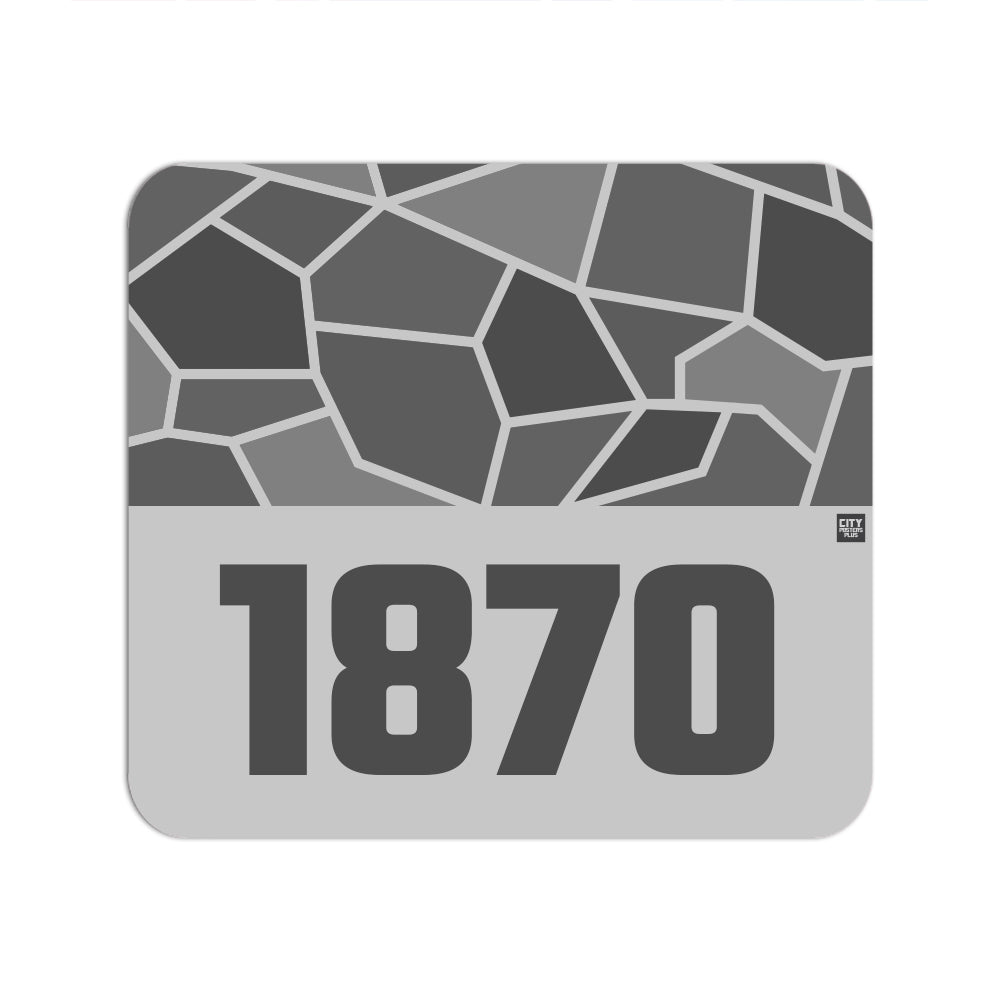 1870 Year Mousepad (Melange Grey)