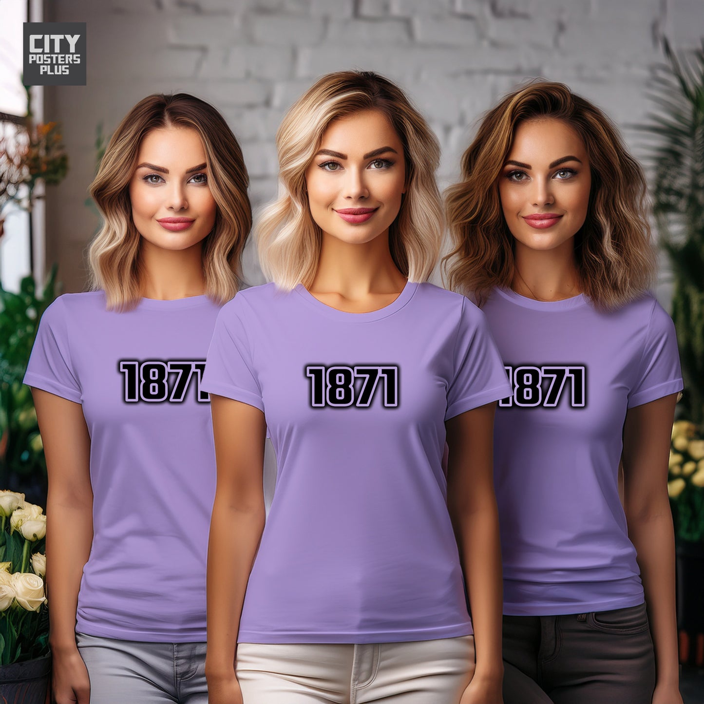 1871 Vintage Birth Year Women T-Shirt | City Posters Plus