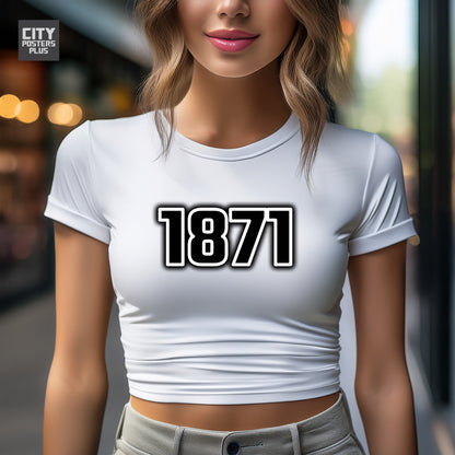 1871 Vintage Birth Year Women Crop Top | City Posters Plus