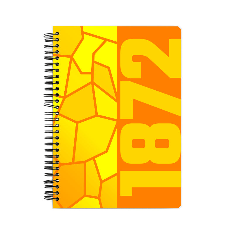 1872 Year Notebook (Orange, A5 Size, 100 Pages, Ruled)