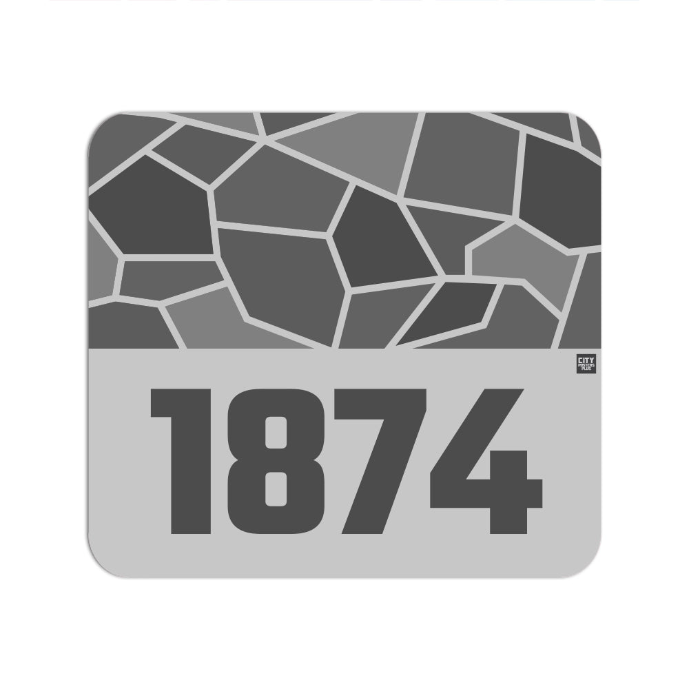 1874 Year Mousepad (Melange Grey)