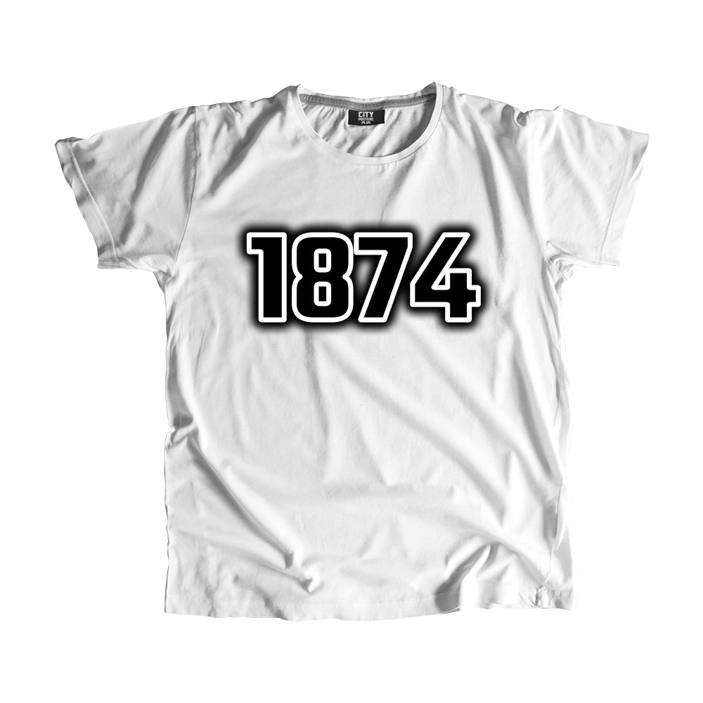 1874 Year Men Unisex T-Shirt (White)