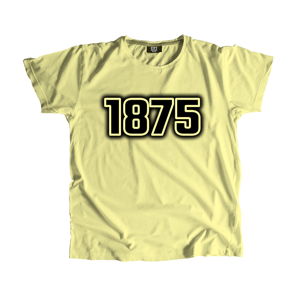 1875 Vintage Heritage Year Men Unisex T-Shirt (Butter Yellow)