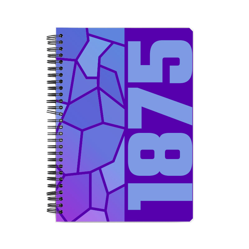 1875 Year Notebook (Purple, A5 Size, 100 Pages, Ruled)