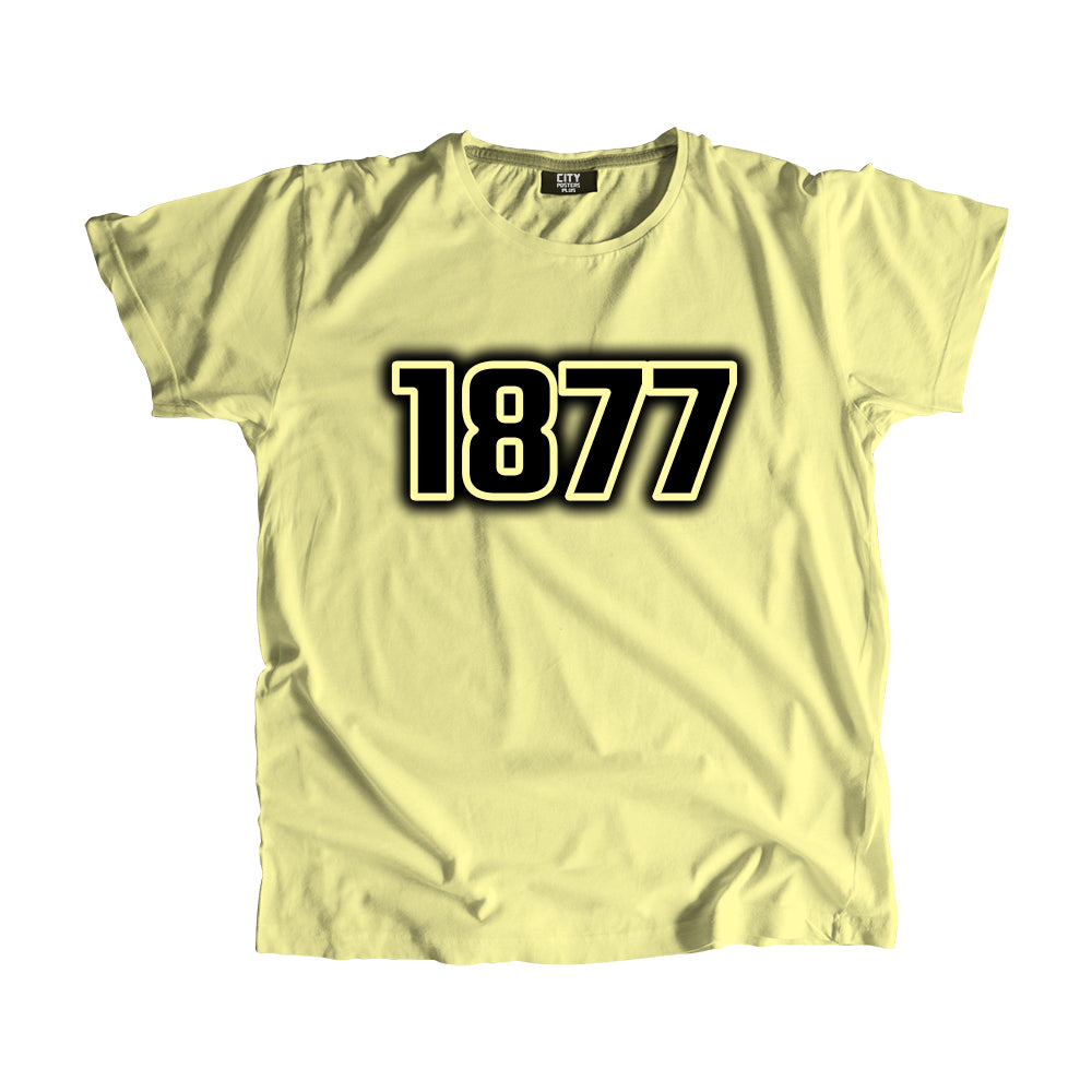 1877 Year Men Unisex T-Shirt (Butter Yellow)