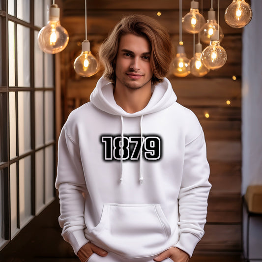 1879 Year Men Unisex Hoodie (White)