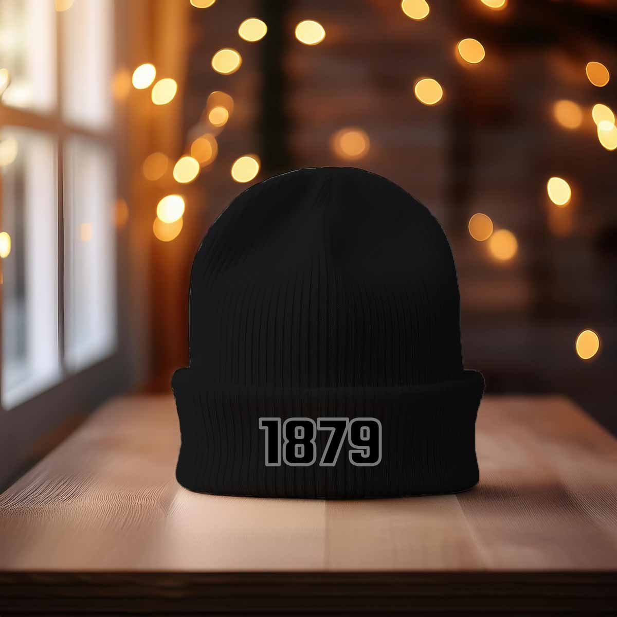 1879 Year Cuffed Beanie (Black)