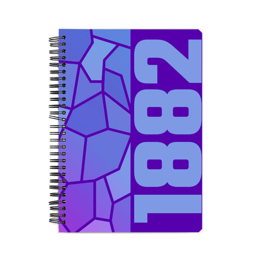 1882 Year Notebook (Purple, A5 Size, 100 Pages, Ruled)