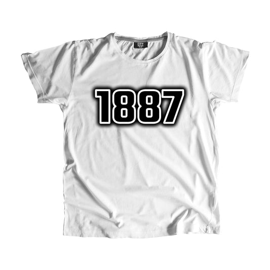 1887 Vintage Heritage Year Men Unisex T-Shirt (White)