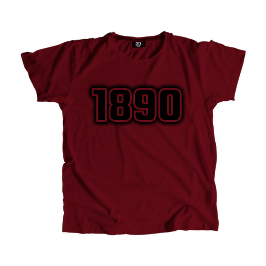 1890 Year Men Unisex T-Shirt (Maroon)