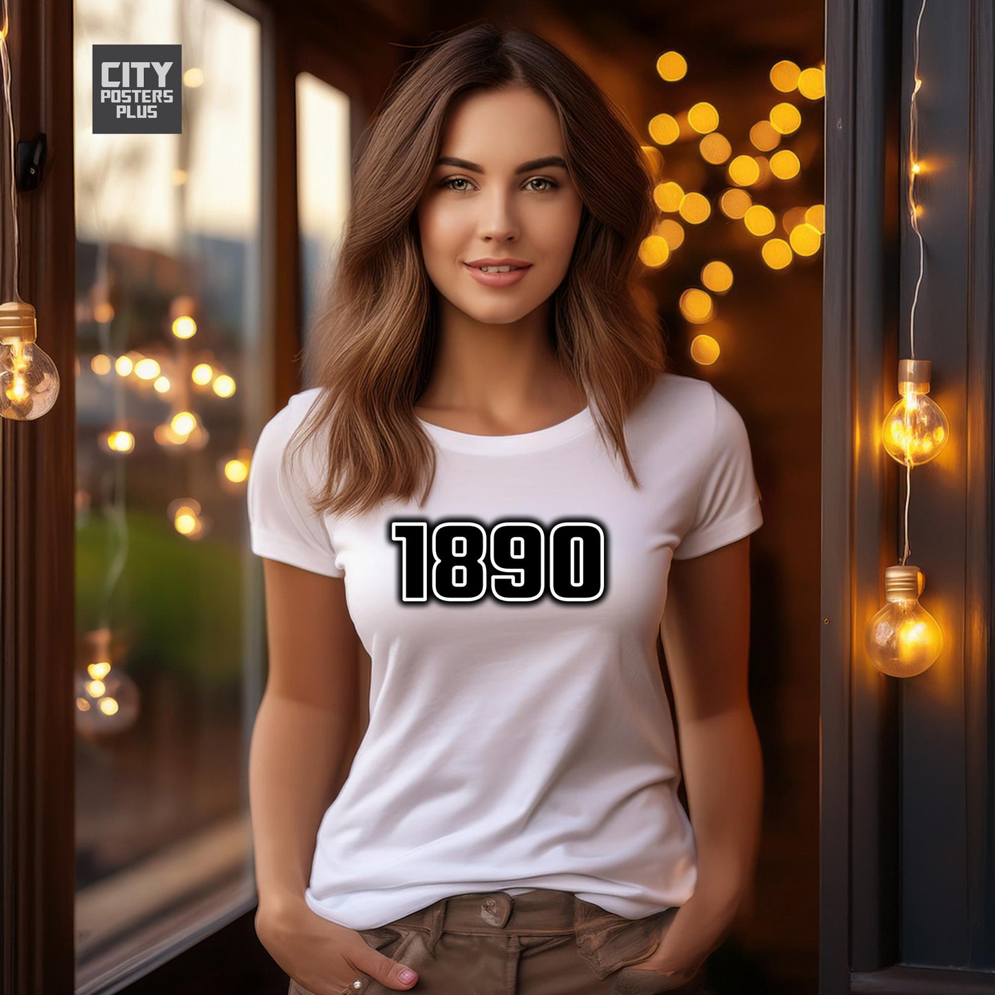 1890 Vintage Birth Year Women T-Shirt | City Posters Plus