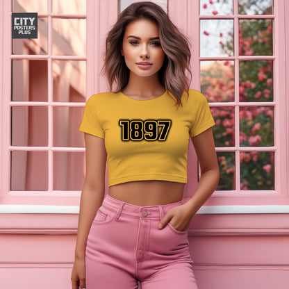 1897 Women Crop Top | Vintage Birth Year Shirt | City Posters Plus