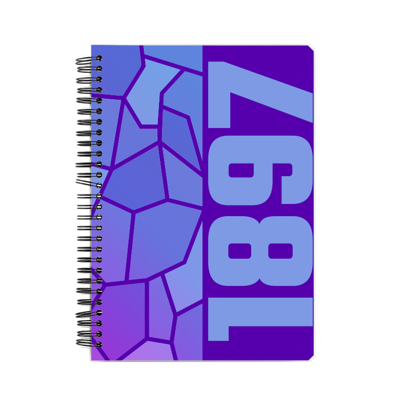 1897 Year Notebook (Purple, A5 Size, 100 Pages, Ruled)