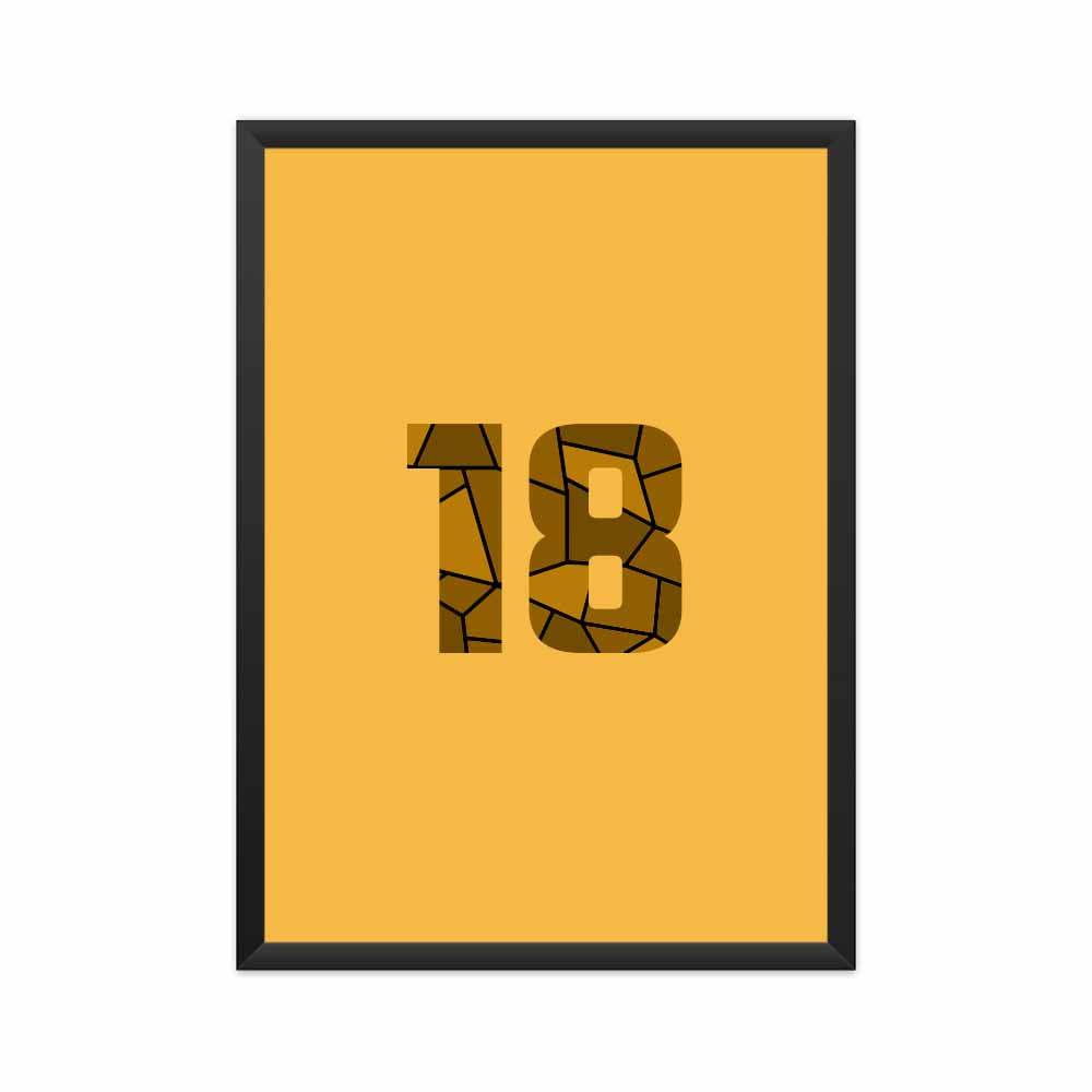 18 Number Framed Poster