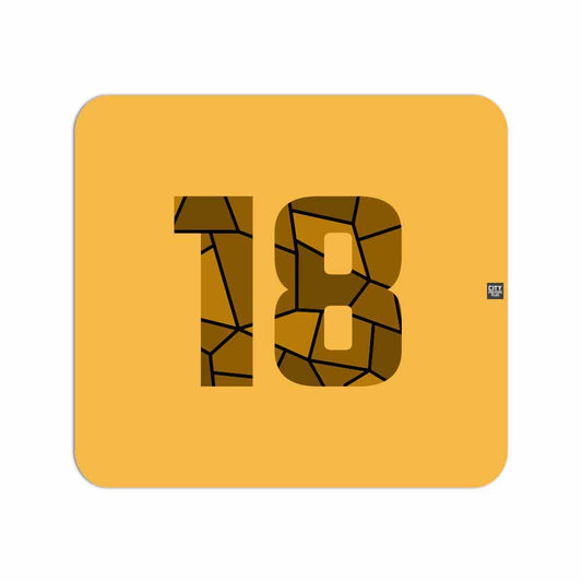 18 Number Mousepad (Golden Yellow)