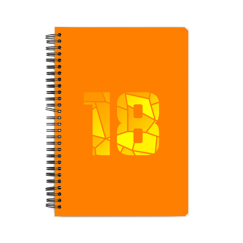 18 Number Notebook (Orange, A5 Size, 100 Pages, Ruled, 6 Pack)