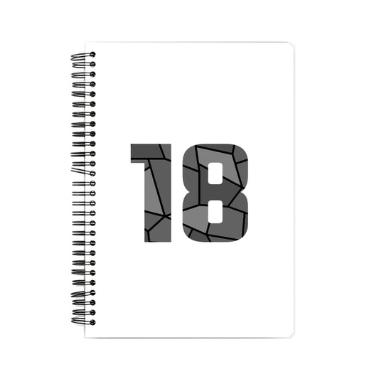 18 Number Notebook (White, A5 Size, 100 Pages, Ruled, 6 Pack)