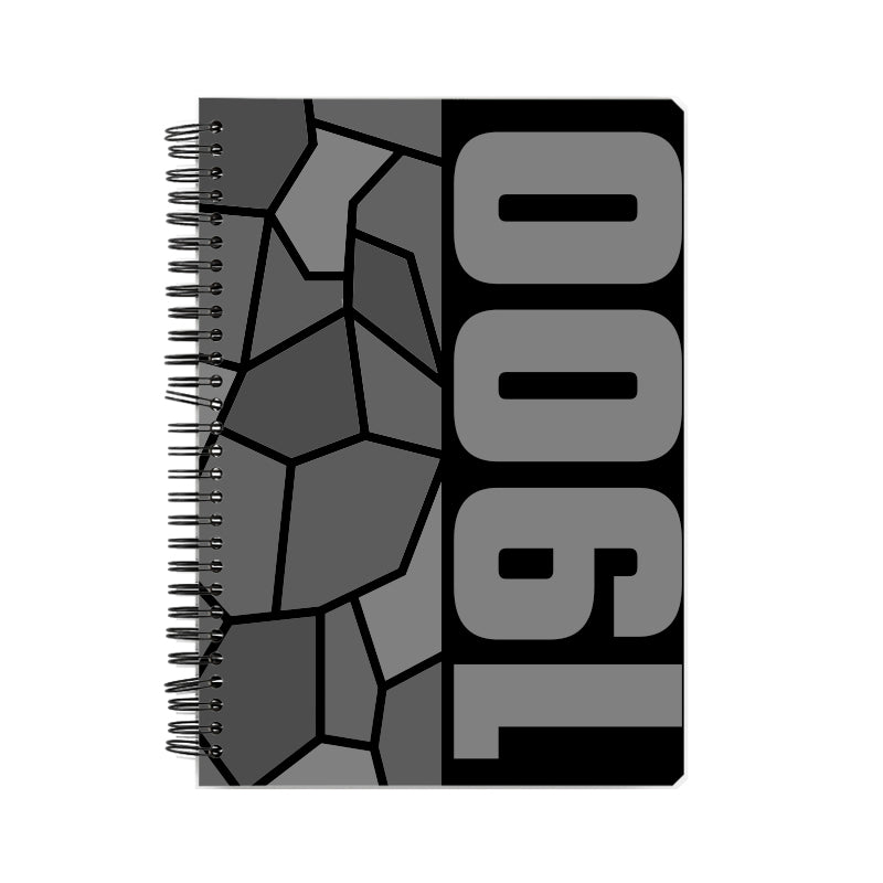 1900 Year Notebook (Black, A5 Size, 100 Pages, Ruled)