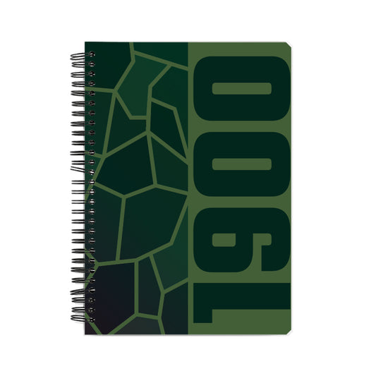 1900 Year Notebook (Olive Green, A5 Size, 100 Pages, Ruled)