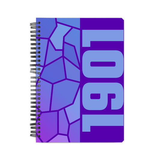 1901 Year Notebook (Purple, A5 Size, 100 Pages, Ruled)