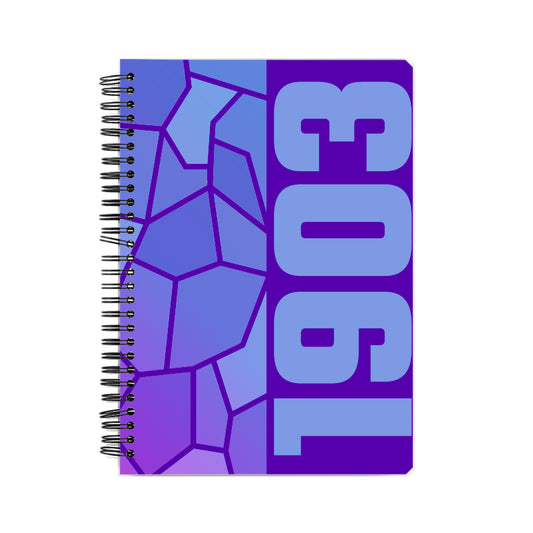 1903 Year Notebook (Purple, A5 Size, 100 Pages, Ruled)