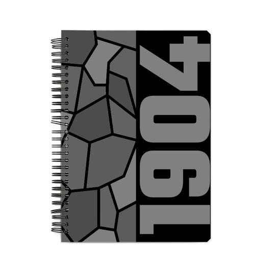 1904 Year Notebook (Black, A5 Size, 100 Pages, Ruled)