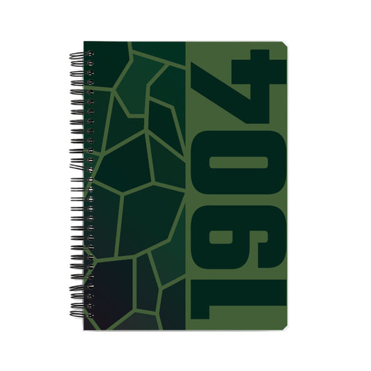 1904 Year Notebook (Olive Green, A5 Size, 100 Pages, Ruled)