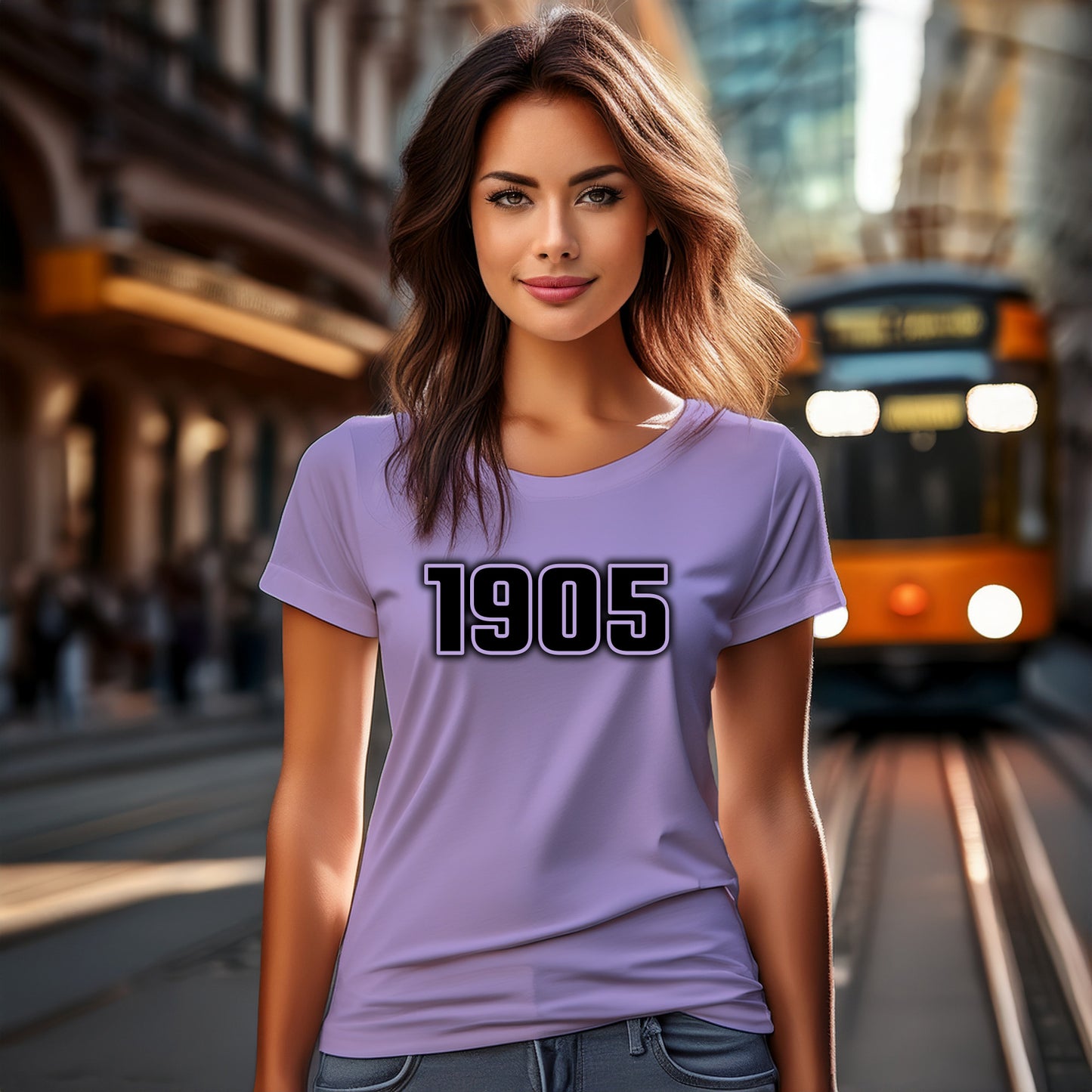 1905 Year Women T-Shirt (Iris Lavender)
