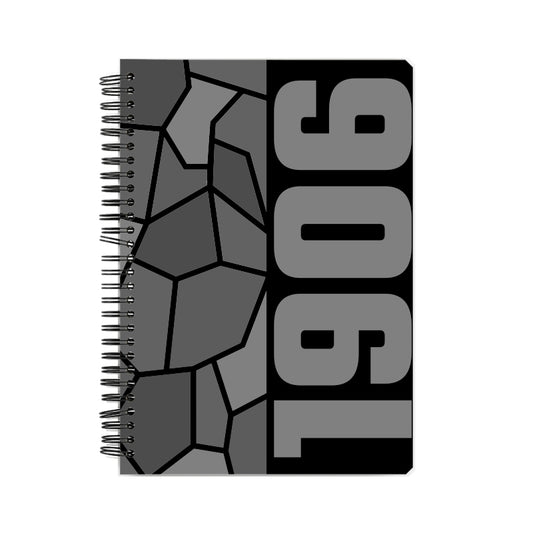 1906 Year Notebook (Black, A5 Size, 100 Pages, Ruled)