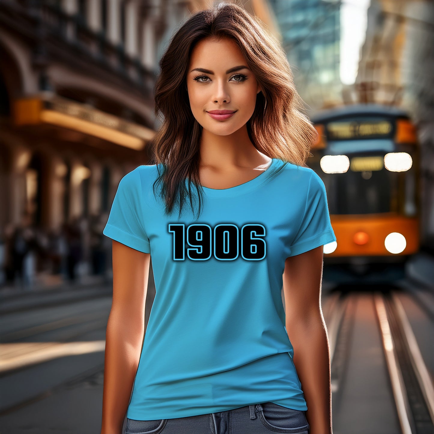 1906 Year Women T-Shirt (Sky Blue)