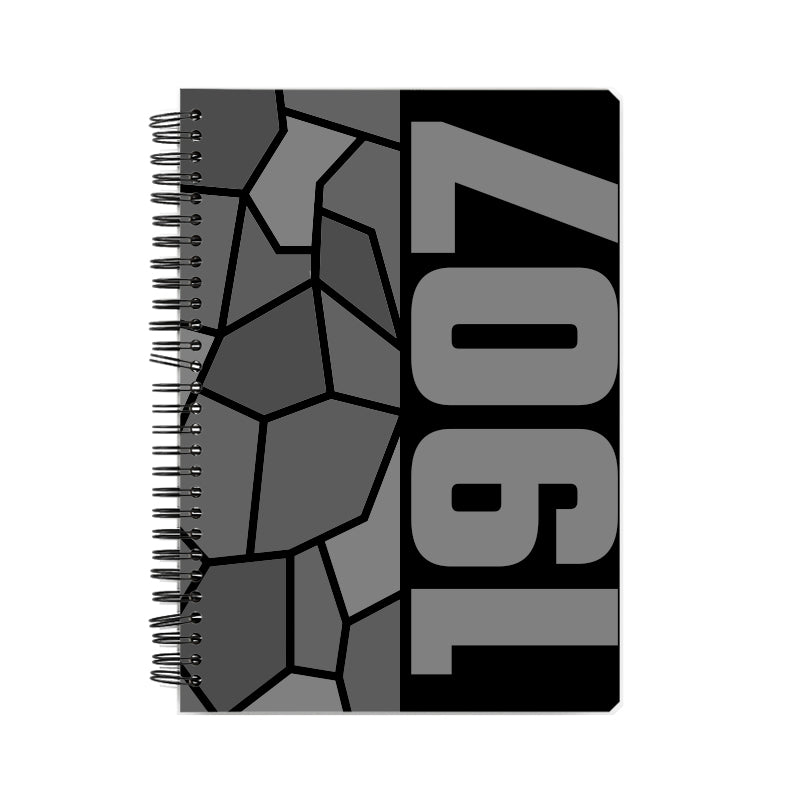 1907 Year Notebook (Black, A5 Size, 100 Pages, Ruled)