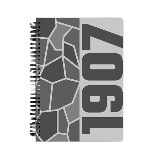 1907 Year Notebook (Melange Grey, A5 Size, 100 Pages, Ruled)