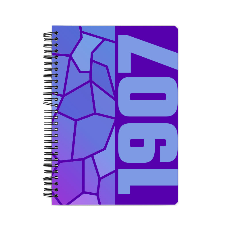 1907 Year Notebook (Purple, A5 Size, 100 Pages, Ruled)