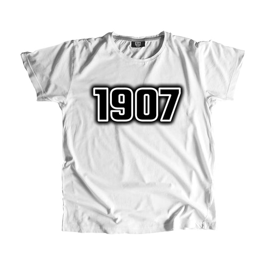 1907 Vintage Heritage Year Men Unisex T-Shirt (White)