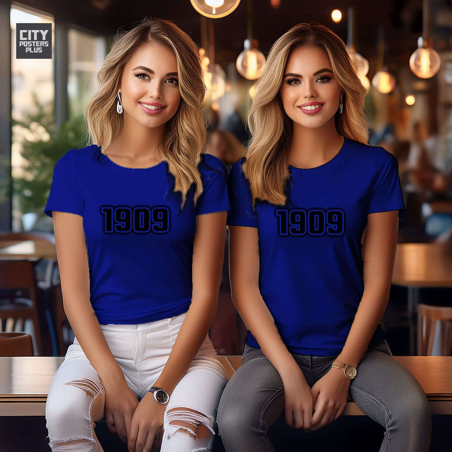 1909 Year Women T-Shirt (Royal Blue)